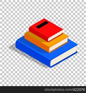 Three books on each other isometric icon 3d on a transparent background vector illustration. Three books on each other isometric icon