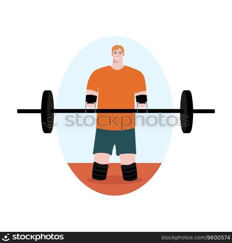 Three december world day of disabled people vector logo design.A man without arms and legs lifts a barbell.. Three december world day of disabled people vector logo design.A man without arms and legs lifts a barbell