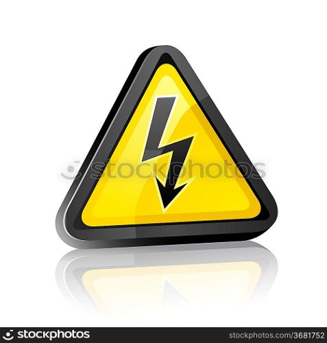Three-dimensional Hazard warning sign
