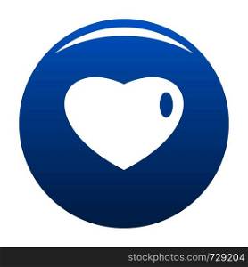 Three-dimensional heart icon. Simple illustration of three-dimensional heart vector icon for any design blue. Three-dimensional heart icon vector blue