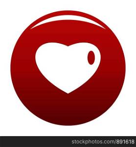 Three-dimensional heart icon. Simple illustration of three-dimensional heart vector icon for any design red. Three-dimensional heart icon vector red