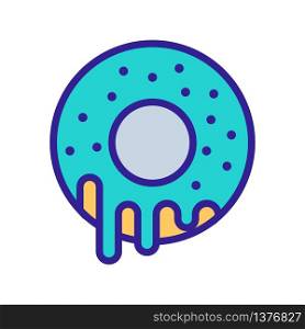 three donuts stack icon vector. three donuts stack sign. color symbol illustration. three donuts stack icon vector outline illustration