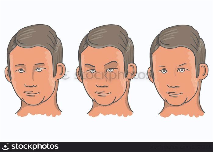 Three Facial Expressions