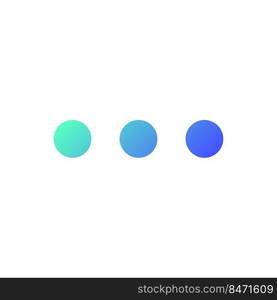 Three horizontal dots menu pixel perfect gradient linear ui icon. Meatballs menu. Additional items. Line color user interface symbol. Modern style pictogram. Vector isolated outline illustration. Three horizontal dots menu pixel perfect gradient linear ui icon