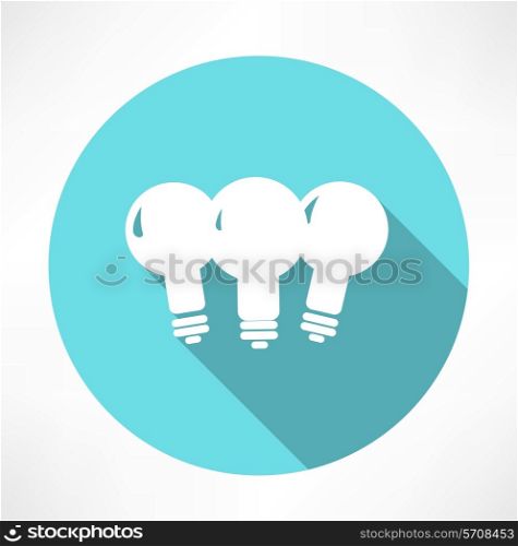 three lamp icon. Flat modern style vector illustration