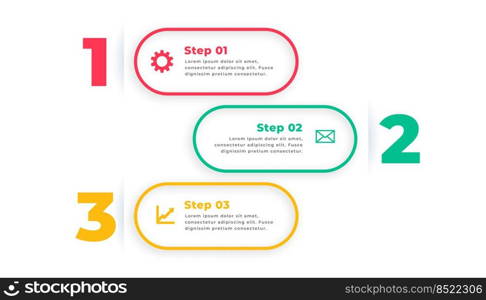 three option modern infographic template design