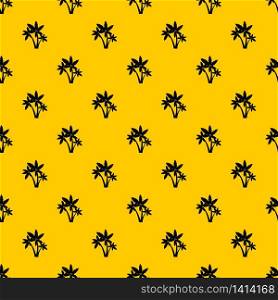 Three palm trees pattern seamless vector repeat geometric yellow for any design. Three palm trees pattern vector