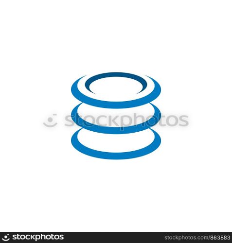 Three Rings Stacked Logo Template Illustration Design. Vector EPS 10.