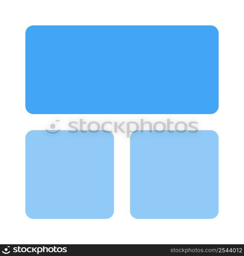 Three section blocks in a frame template layout