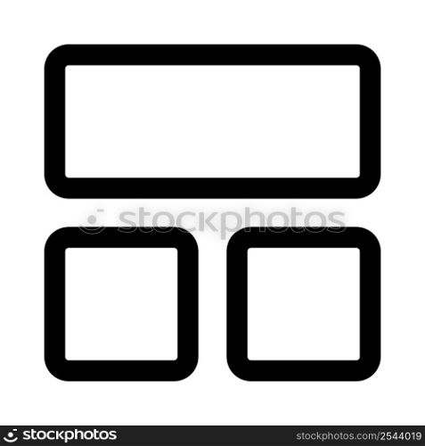 Three section blocks in a frame template layout