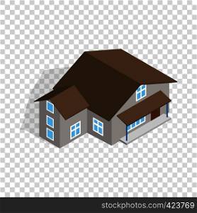 Three storey house isometric icon 3d on a transparent background vector illustration. Three storey house isometric icon
