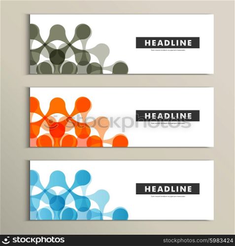 Three vector pattern abstract in banner design.. Three vector pattern abstract in banner design
