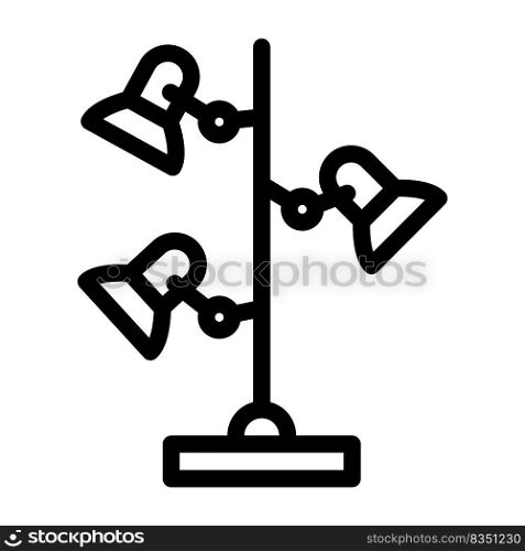 three way lamp line icon vector. three way lamp sign. isolated contour symbol black illustration. three way lamp line icon vector illustration