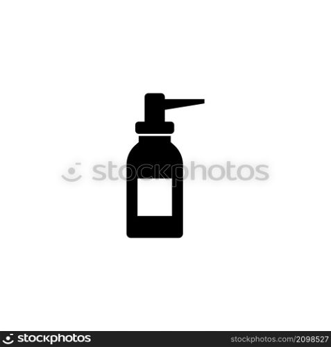 Throat Medical Spray, Oral Inhaler. Flat Vector Icon illustration. Simple black symbol on white background. Throat Medical Spray, Oral Inhaler sign design template for web and mobile UI element. Throat Medical Spray, Oral Inhaler. Flat Vector Icon illustration. Simple black symbol on white background. Throat Medical Spray, Oral Inhaler sign design template for web and mobile UI element.