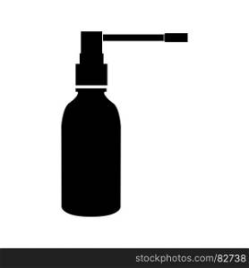 Throat spray it is black icon . Simple style .. Throat spray it is black icon .
