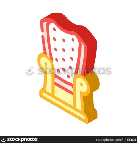 throne fairy tale isometric icon vector. throne fairy tale sign. isolated symbol illustration. throne fairy tale isometric icon vector illustration