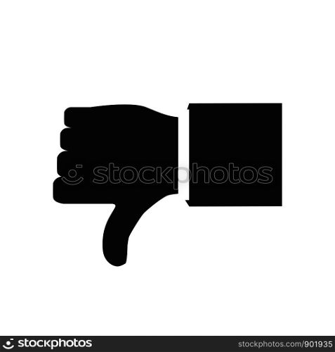 Thumb down vector icon. Isolated on a background. Dislike symbol. Vector illustration. Vector illustration. Thumb down vector icon. Isolated on a background. Dislike symbol.