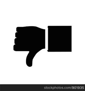 Thumb down vector icon. Isolated on a background. Dislike symbol. Vector illustration. Vector illustration. Thumb down vector icon. Isolated on a background. Dislike symbol.