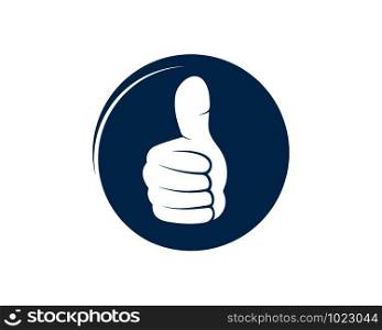 thumb hand up icon vector illustration design template