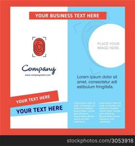 Thumb Impression Company Brochure Template. Vector Busienss Template