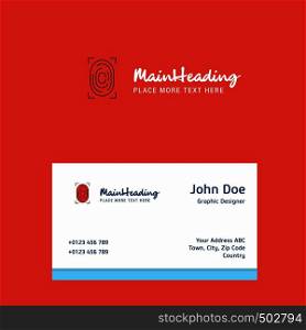 Thumb Impression logo Design with business card template. Elegant corporate identity. - Vector