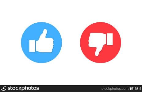 Thumb up and thumb down icon. Like and Dislike. Vector illustration EPS 10. Thumb up and thumb down icon. Like and Dislike. Vector illustration. EPS 10