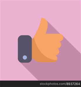 Thumb up brand icon flat vector. Social media. Camera online. Thumb up brand icon flat vector. Social media