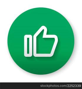 thumb up button circle 3d icon