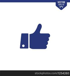 Thumb up icon collection, solid color vector