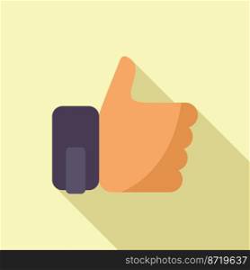 Thumb up icon flat vector. Customer feedback. User opinion. Thumb up icon flat vector. Customer feedback