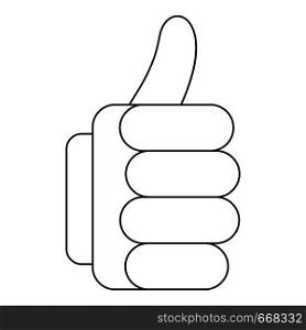 Thumb up icon. Outline illustration of thumb up vector icon for web. Thumb up icon, outline style.