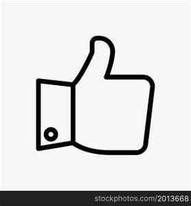 thumb up icon outline style