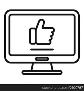 Thumb up marketing icon outline vector. Online strategy. Social design. Thumb up marketing icon outline vector. Online strategy