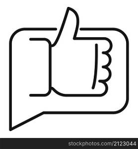 Thumb up product evaluation icon outline vector. Star feedback. Online customer. Thumb up product evaluation icon outline vector. Star feedback
