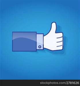 Thumb Up. Social media and network concept.