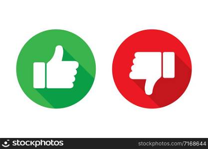 Thumb up Thumb down vector isolated icons. Social media app. Design element set. Feedback sign. Positive or negative sign or symbol. EPS 10
