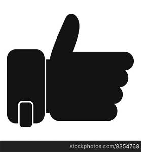 Thumb up trust icon simple vector. Rate star. Online quality. Thumb up trust icon simple vector. Rate star