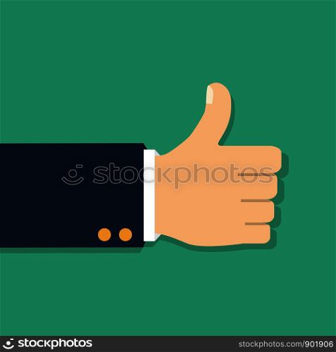 Thumb Up vector icon. Isolated on a background. Like symbol. Vector illustration