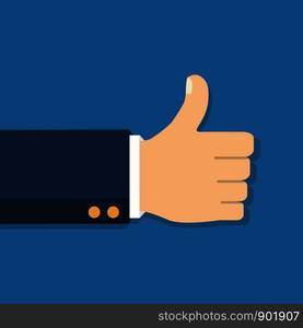 Thumb Up vector icon. Isolated on a background. Like symbol. Vector illustration