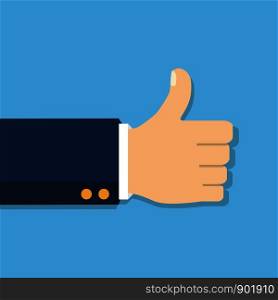 Thumb Up vector icon. Isolated on a background. Like symbol. Vector illustration