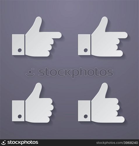Thumbs up icon set.
