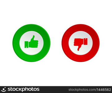 Thumbs up or down.Like and dislike buttons. Dos and donts like icon. Vector eps10. Thumbs up or down.Like and dislike buttons. Dos and donts like icon. Vector