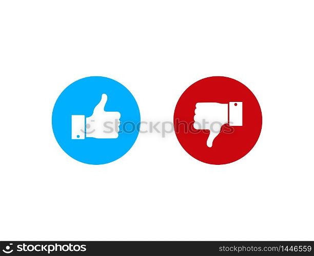 Thumbs up or down.Like and dislike in flat style. Dos and donts like icon. Vector eps10. Thumbs up or down.Like and dislike in flat style. Dos and donts like icon. Vector