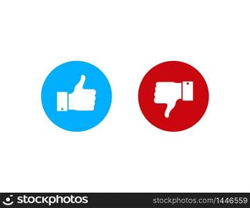 Thumbs up or down.Like and dislike in flat style. Dos and donts like icon. Vector eps10. Thumbs up or down.Like and dislike in flat style. Dos and donts like icon. Vector