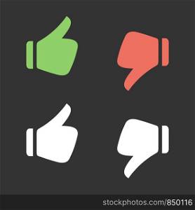 Thumbs up, Thumbs Down, Like and Dislike Logo Template Illustration Design. Vector EPS 10.