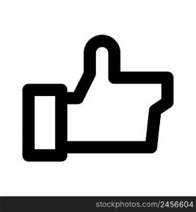 Thumbs up used to express approval