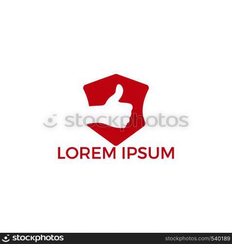 Thumbs up vector logo design. Like sign icon. Hand finger up symbol.