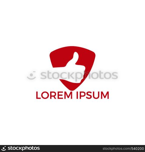 Thumbs up vector logo design. Like sign icon. Hand finger up symbol.