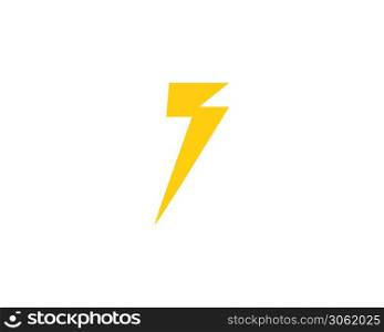 Thunder and Bolt Lighting Flash Icons Set. Flat Style on Dark Background. Vector - Vector