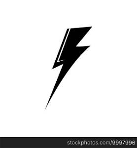  Thunder and Bolt Lighting Flash Icons Set. Flat Style on Dark Background. Vector - Vector